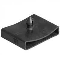 Латодержатель двойной проходной 63 мм, накладной, чёрный