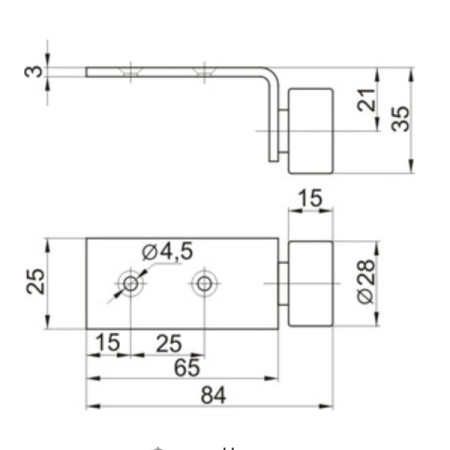 Опора колёсная №497